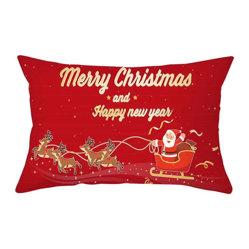 Christmas Cushion Cover 30x50 Polyester Sofa Cushions Decorative Pillo