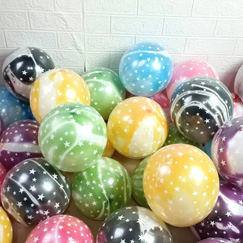 New year's Decor Gypsophila Double Layer Agate Birthday Party Balloons Wedding Supplies Decoration Latex Balloons