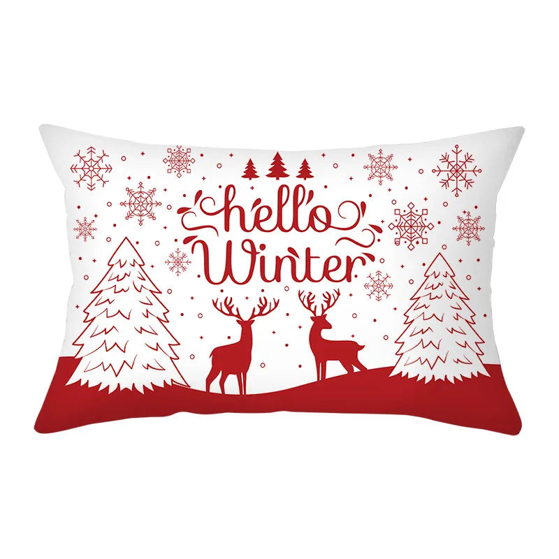 Christmas Cushion Cover 30x50 Polyester Sofa Cushions Decorative Pillo