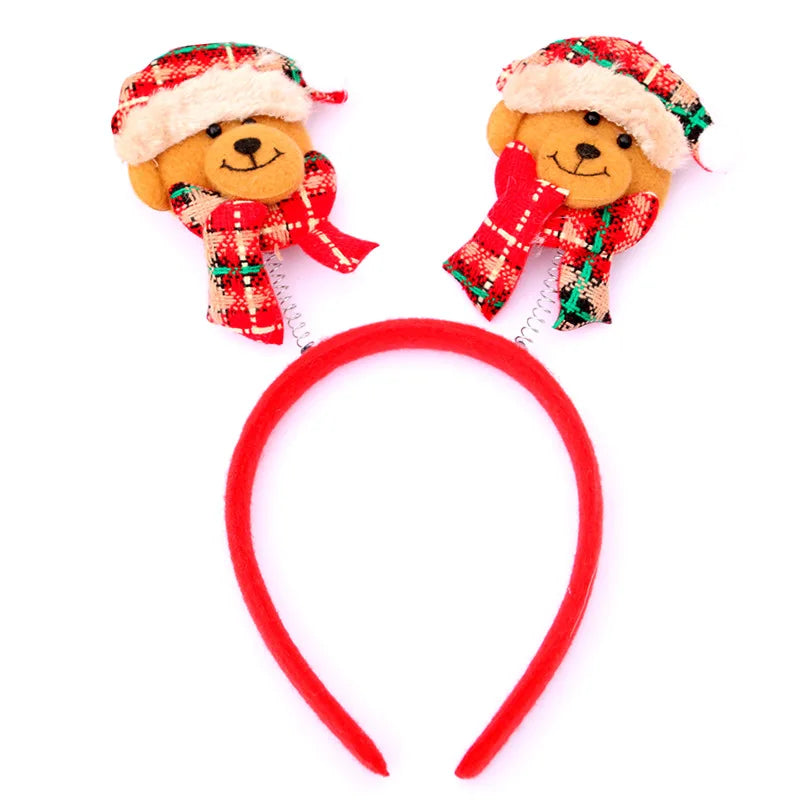 2024 New Year Christmas Headband Snowman LED Light Headband Hair Band Christmas Decorations Noel Navidad 2021 Hair Accessories