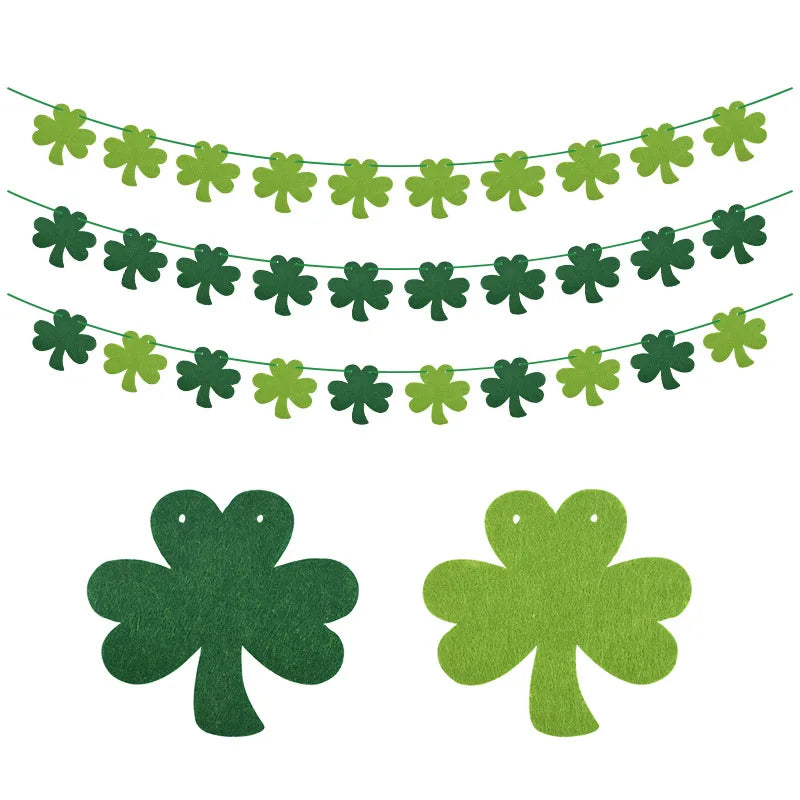 St. Patrick's Day Party Decortions Irish Day Green Clover Banner Balloon Saint Patricks Irish Day Funny Photo Props Decor Supply