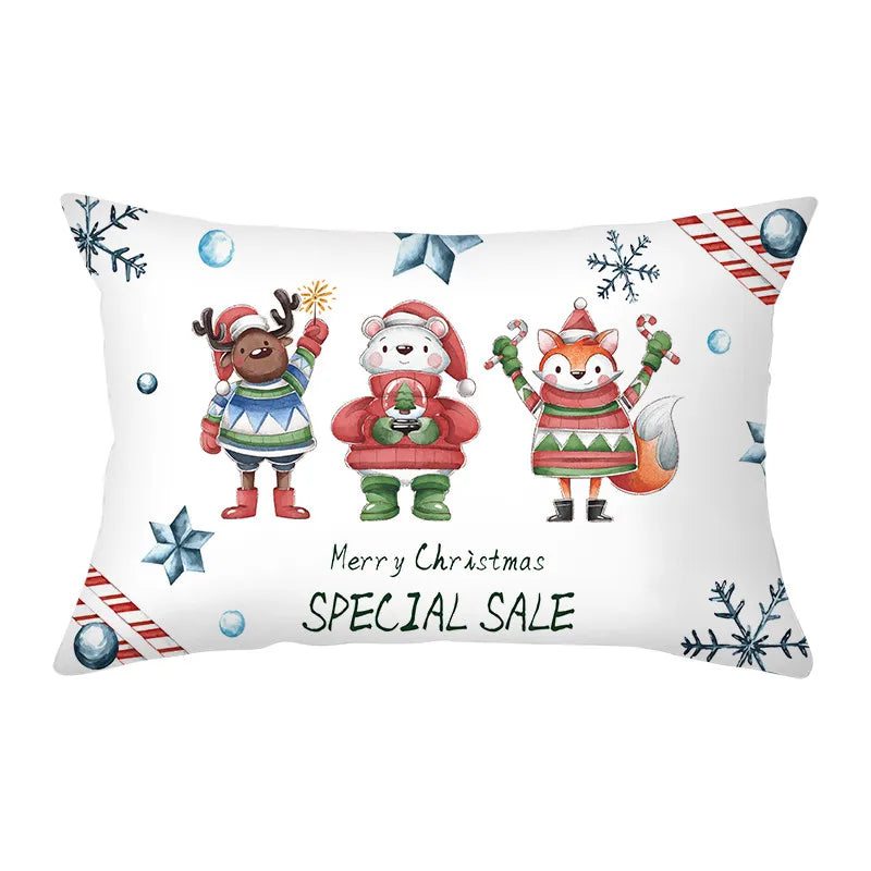 Christmas Cushion Cover 30x50 Polyester Sofa Cushions Decorative Pillo