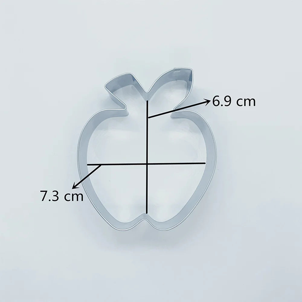 KENIAO Thanksgiving Apple Cookie Cutter - 7.3 x 6.9 CM Fall Biscuit Fondant Pastry Bread Sandwich Mold - Stainless Steel