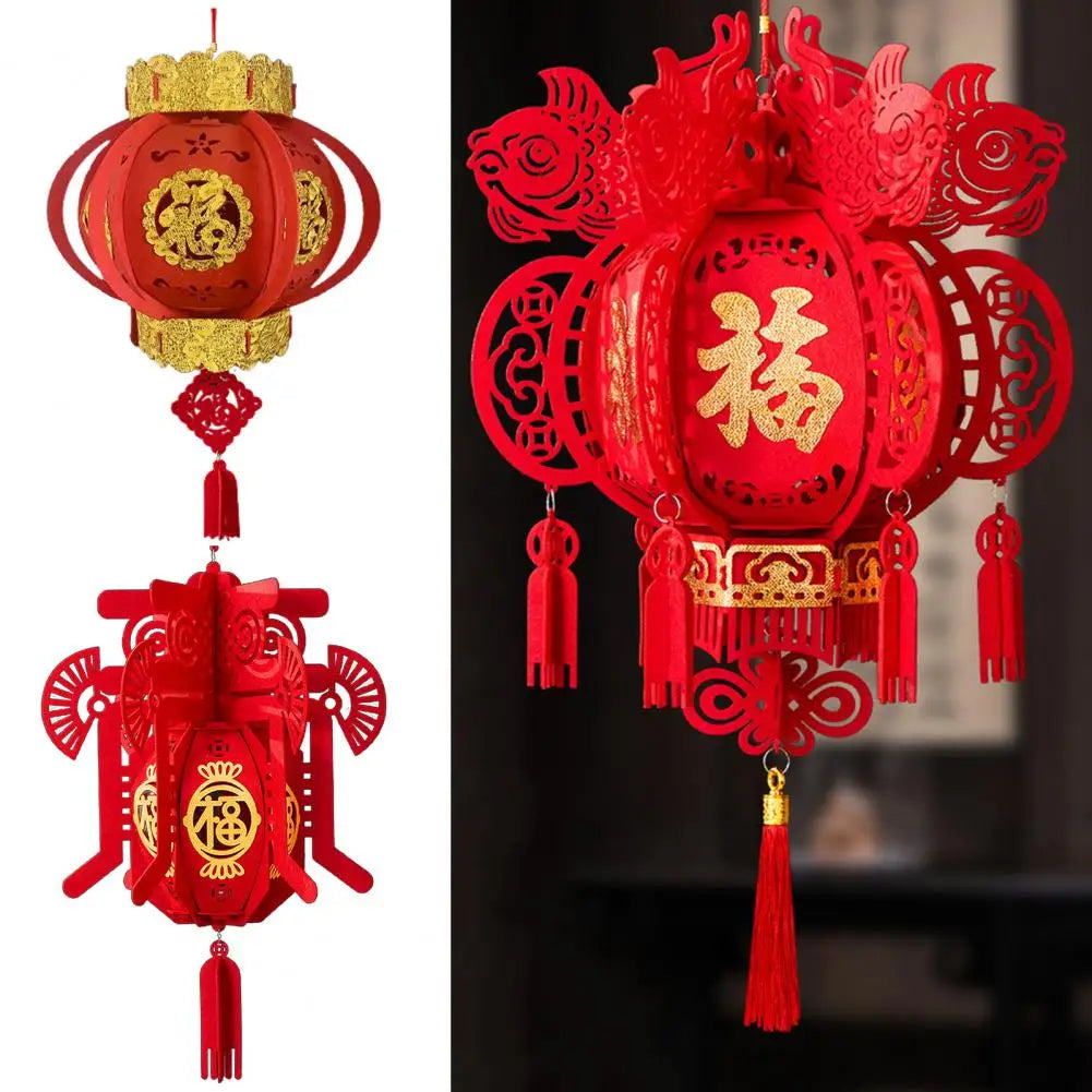 Long-lasting Lantern 2024 Festive Chinese Lanterns Atmosphere-enhancing Indoor/outdoor Decor for Spring Festival New Year's Day