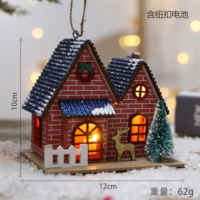 christmas led light wooden house luminous luxury bungalow christmas de