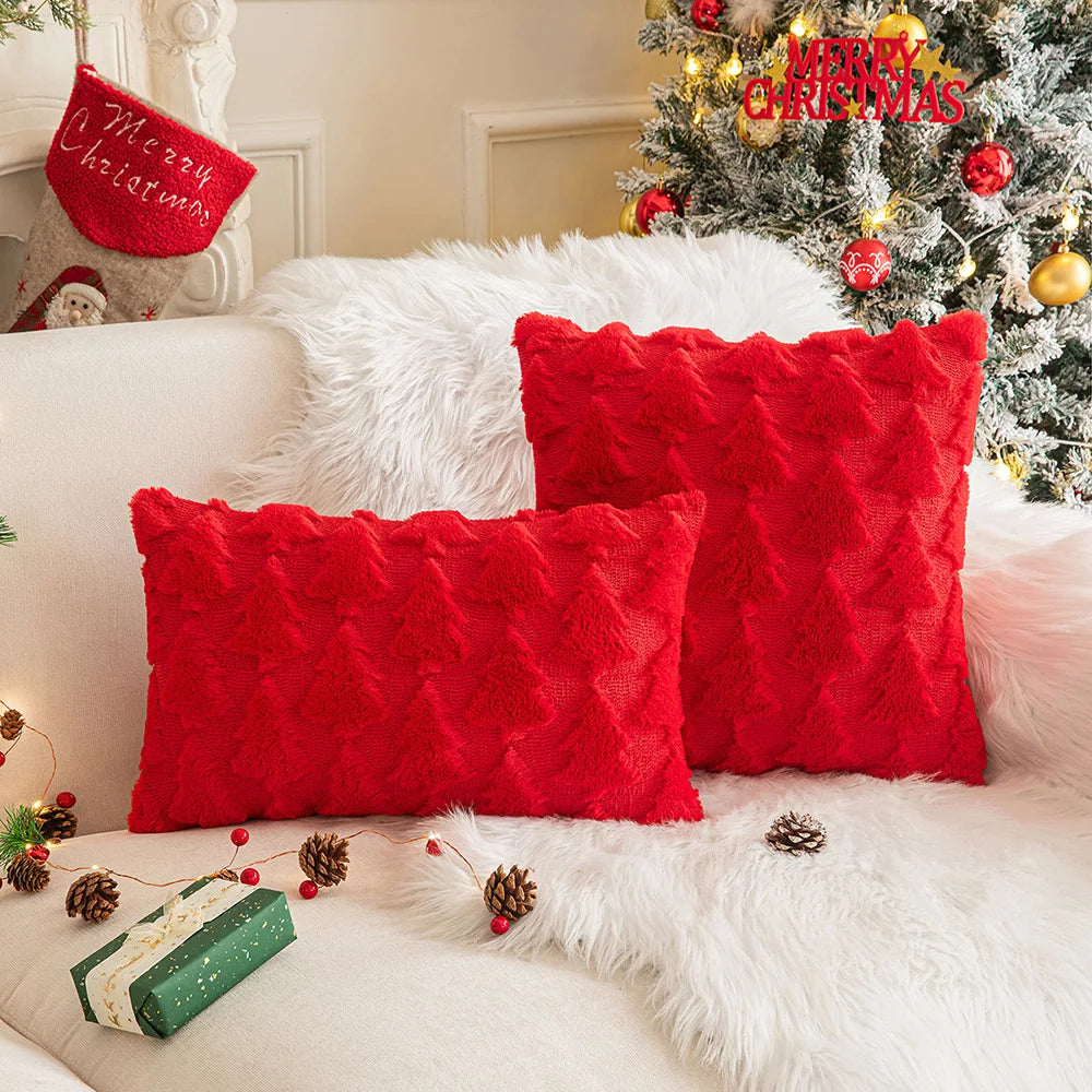 christmas decorative pillow cover 45x45cm plush cushion cover