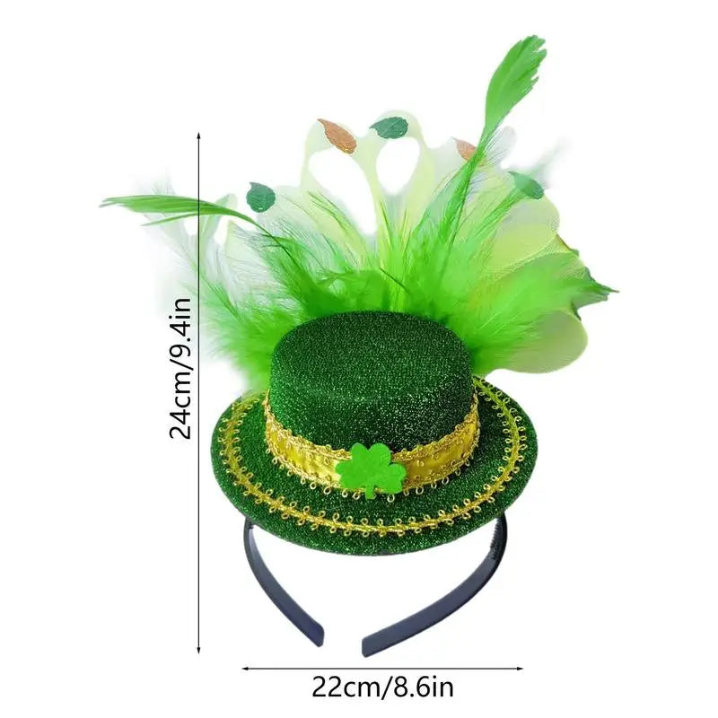 St. Patrick Day Party Hair Hoops Decoration Creative Feather Headband Shamrock Headwear Accessories Photo Props Party Supplies