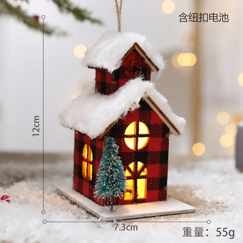 christmas led light wooden house luminous luxury bungalow christmas de