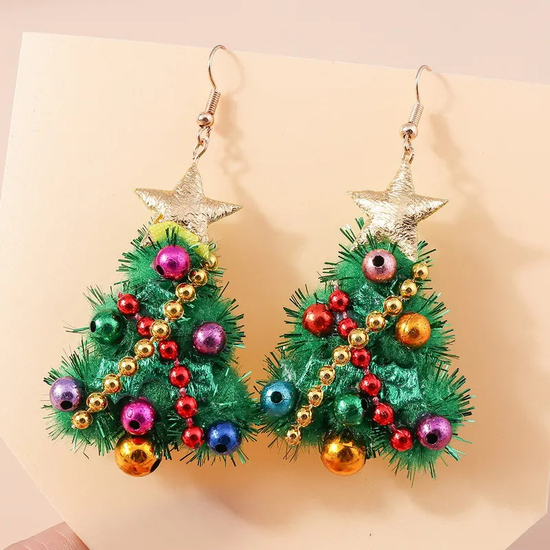 Hot Sale Merry Christmas Earrings Santa Claus Deer Tree Star Bells Snowman Earrings for Women Girls Happy New Year Jewelry Gifts