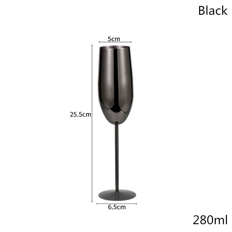 Stainless Steel Wine Glass Cocktail Goblet Red Wine Martini