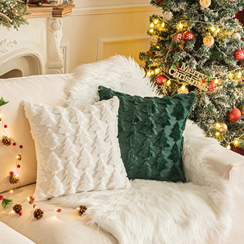 christmas decorative pillow cover 45x45cm plush cushion cover