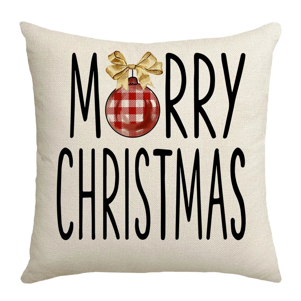 christmas decoration linen pattern bear cookie pictures sofa cushion