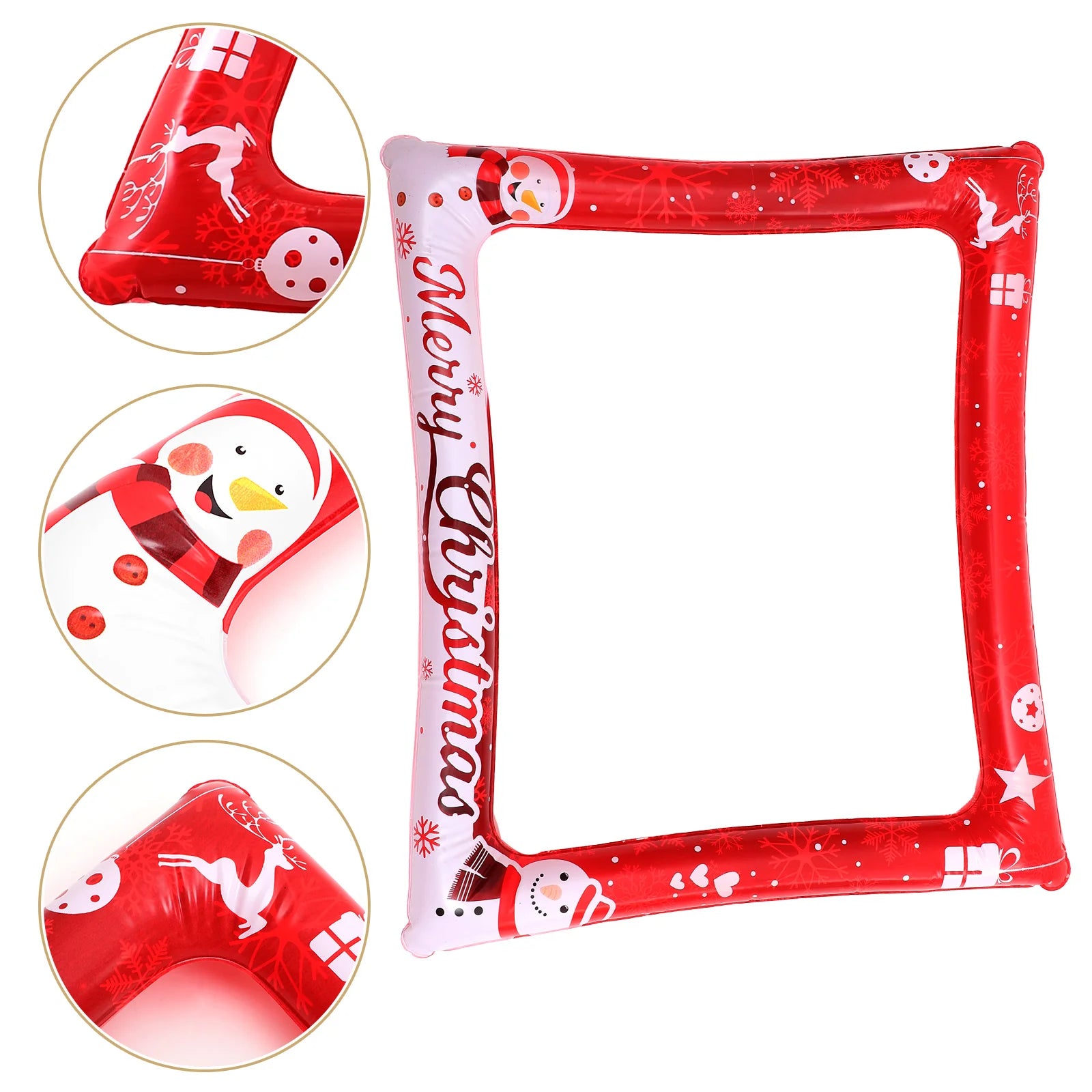 Christmas Inflatable Frame Party Selfie Prop Christmas Photo Booth Prop Party Decoration