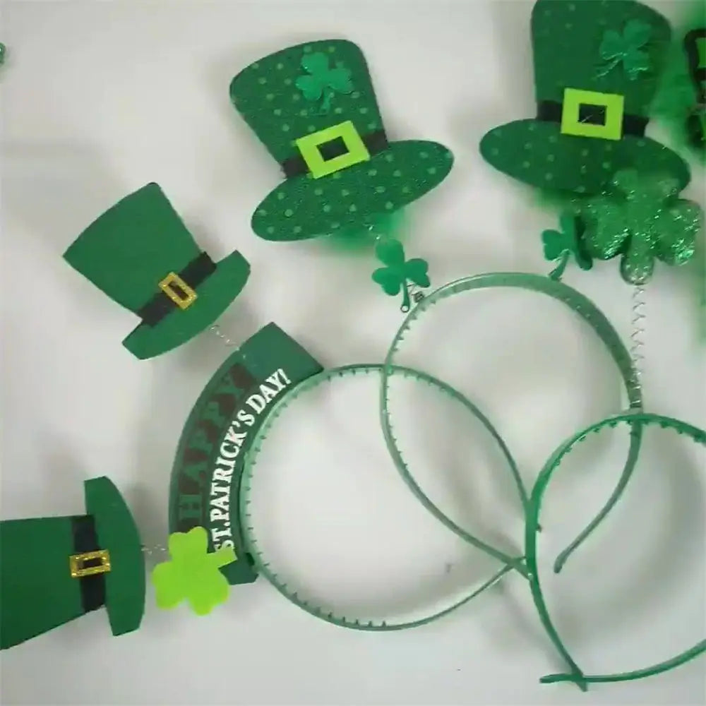 Decoration Lucky Procession Green Headband Party Supplies St Patricks Day Hair Band Clover Headwear Holiday Accessories