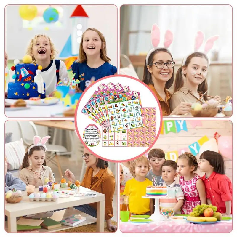 Bingo Game for Kids Easter Bingo Gifts Family Game Set Board Game Indoor Family Activities Christian Sunday Church Vacation