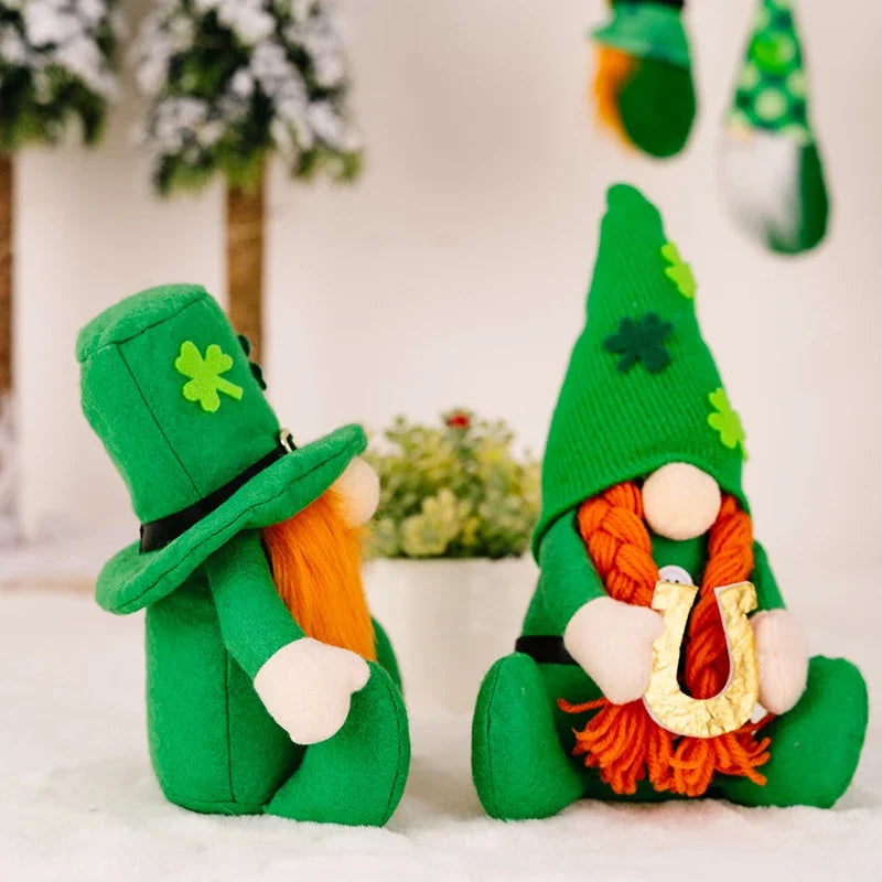 22 Styles St Patrick's Day Decorations Plush Gnome Green Faceless Doll Irish Day Party Decor Saint Patrick Ornaments Irish Gifts