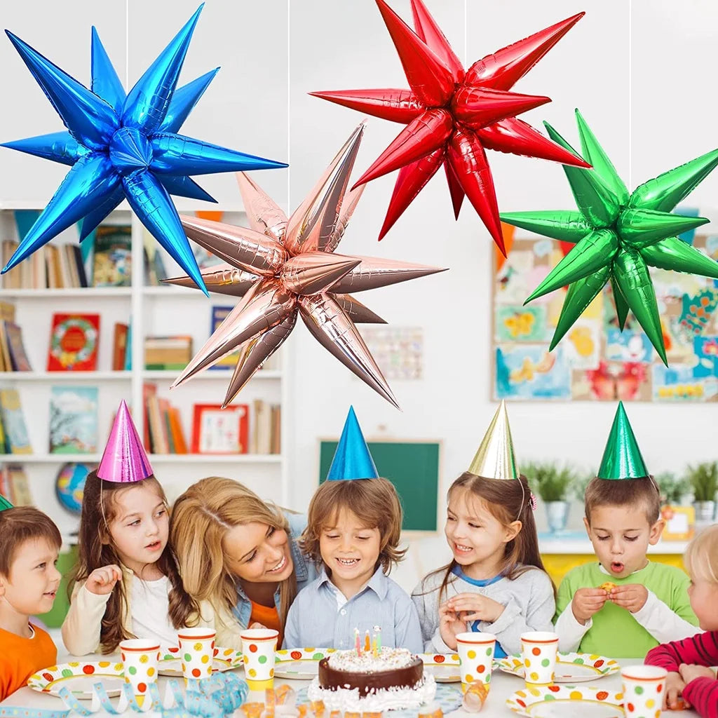 22 Inch 4D Exploding Star Balloons Christmas Decoration New Year's Gift Wedding Birthday Mall Home Decoration Party Supplies