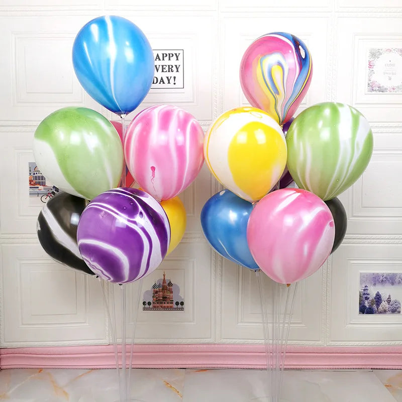 10/20/30pcs 12inch Agate Latex Balloon Wedding Birthday Party Decoration Baby Shower Party Supplies New Year's New Agate Balloon