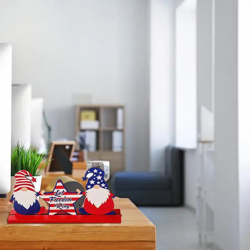 Fourth Of July Table Decoration Patriotic Table Centerpiece Sign Wooden Independence Day Gift Memorial Day Decorative Signs