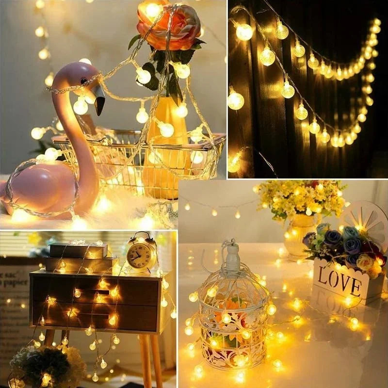 LED String Lights EU/US Plug Christmas Wedding Garland Fairy