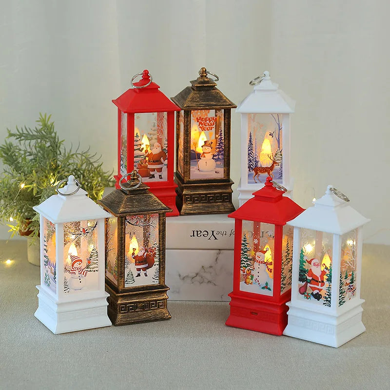 Christmas Wind Lantern Ornament 2024 New Year Home Party Decorations Christmas Tree Decor Accessory Navidad 2023 Xmas Noel Gift