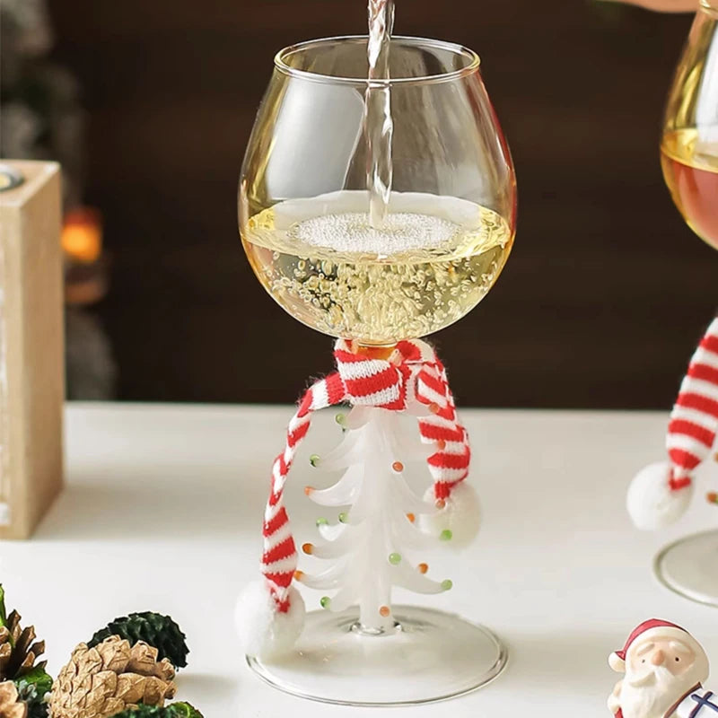 Christmas Tree Wine Glass Goblet Christmas Cocktail Glasses