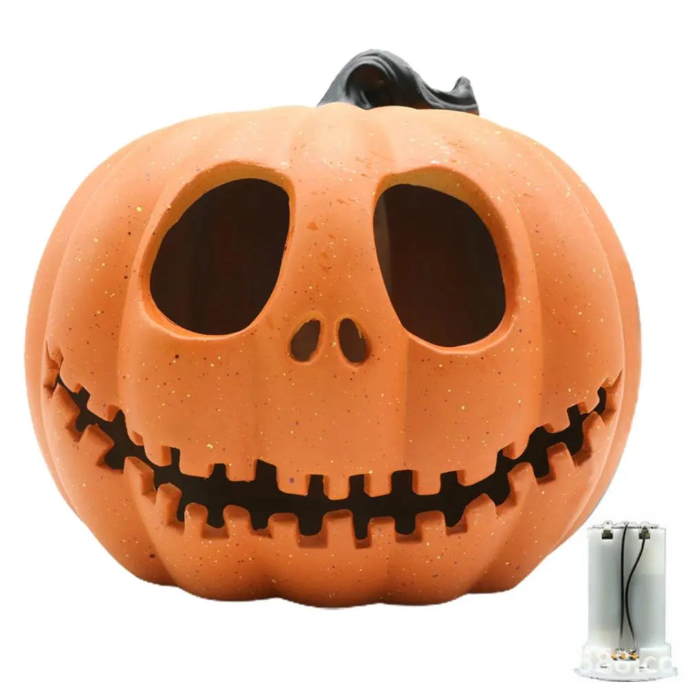 Pumpkin Lantern Plastic Halloween LED Pumpkin Lamp Flashing Ghost Festival Park Indoor Garden Decorat