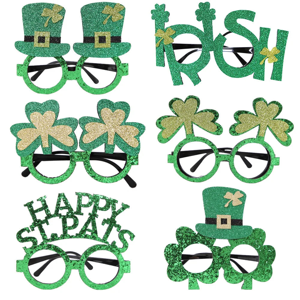 2024 Irish Boxer Hat Shamrock Bow Green Hat St. Patrick's Day Headdress Holiday Decoration Supplies Happy Irish Festival Party