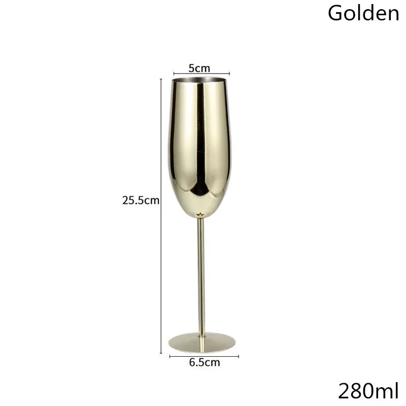 Stainless Steel Wine Glass Cocktail Goblet Red Wine Martini