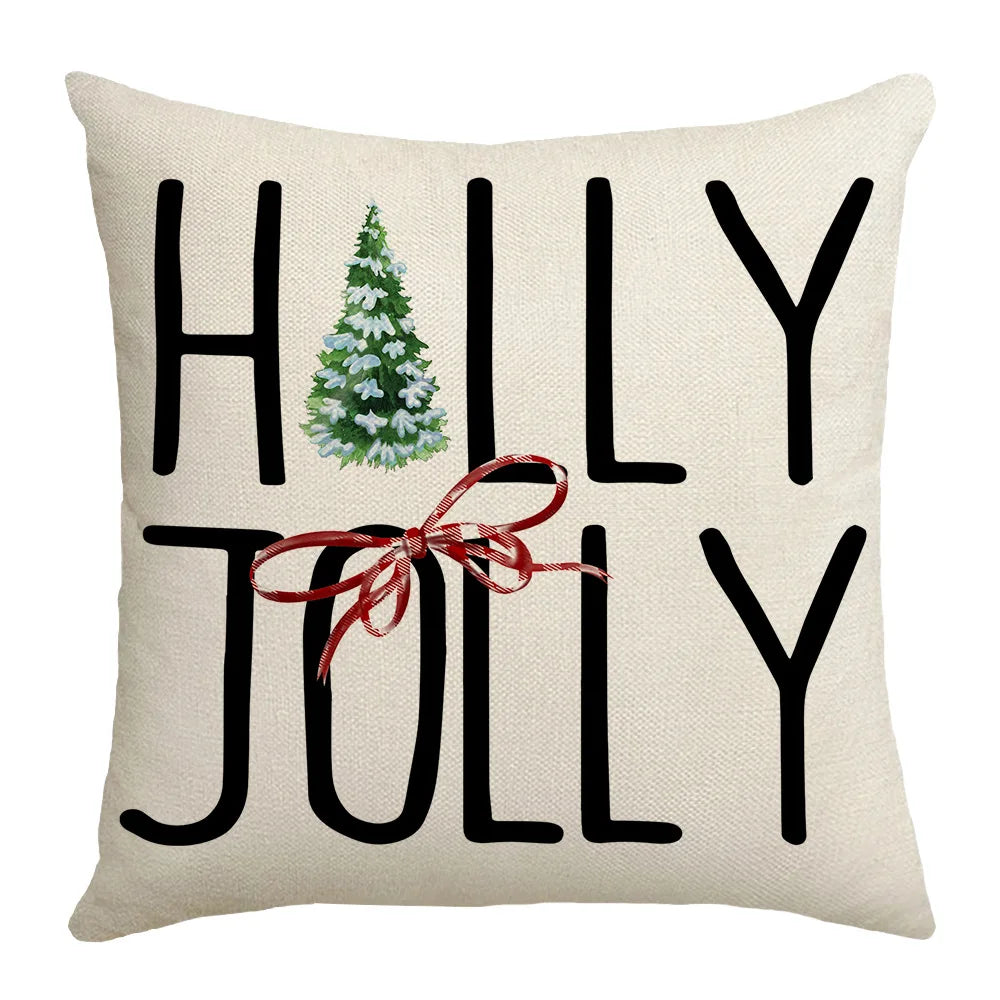 christmas decoration linen pattern bear cookie pictures sofa cushion