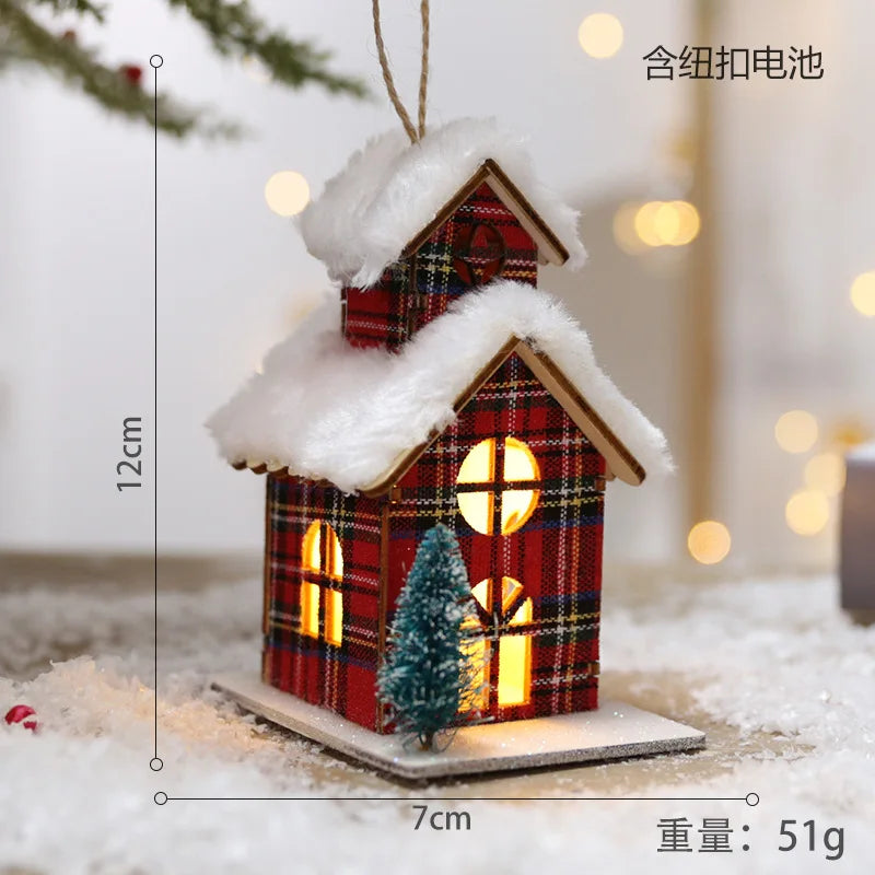 christmas led light wooden house luminous luxury bungalow christmas de