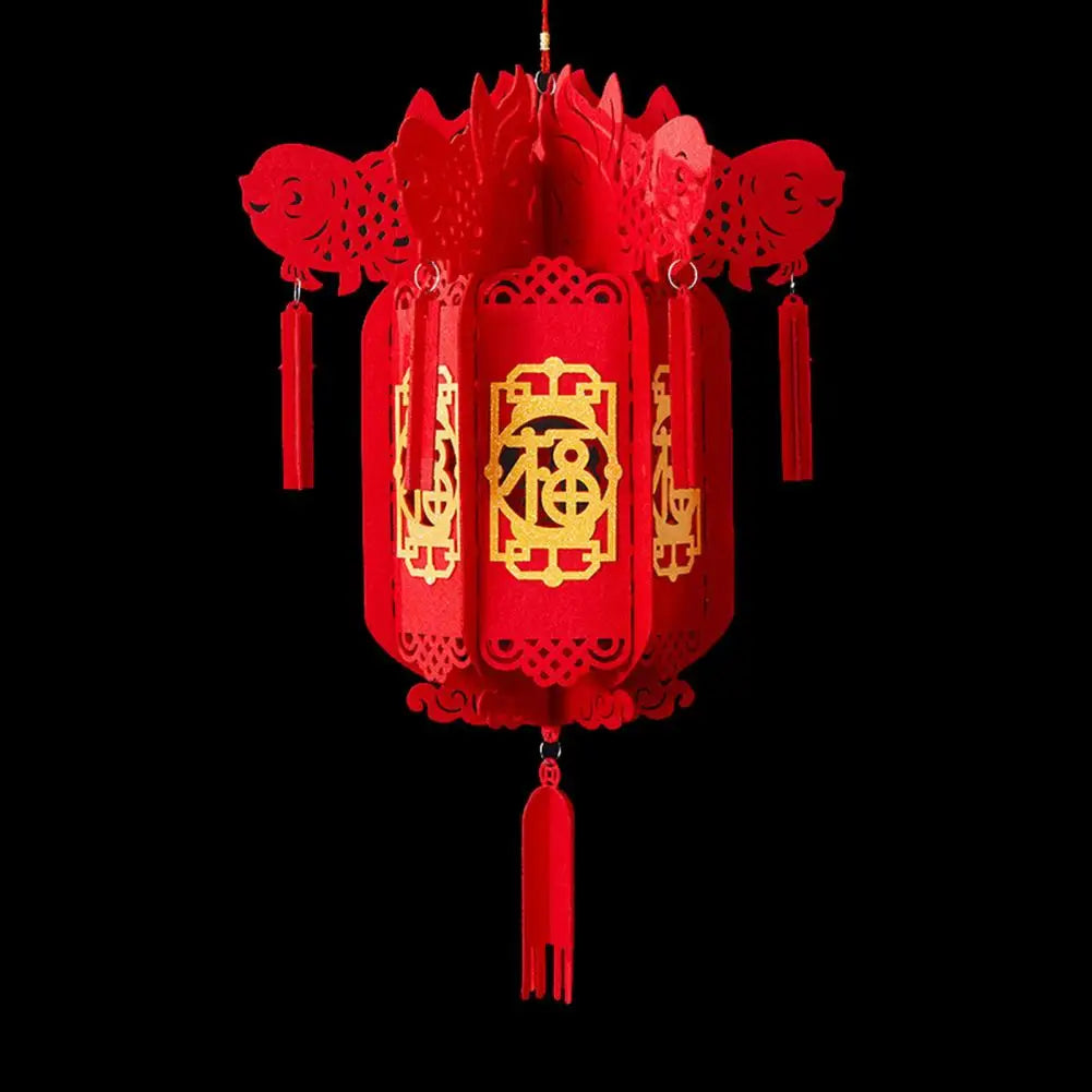 Long-lasting Lantern 2024 Festive Chinese Lanterns Atmosphere-enhancing Indoor/outdoor Decor for Spring Festival New Year's Day