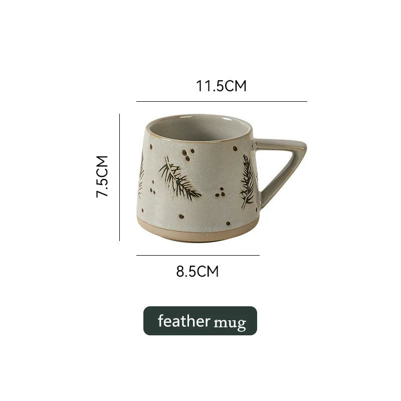 XinChen 2023 Ceramic Coffee Mug Heat-resistant Handgrip Cup for Juice Water Milk Office Kitchen Restaurant Christmas Mug Gift