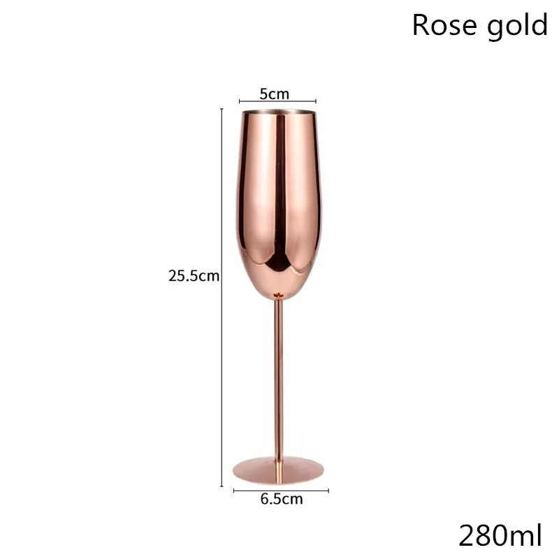 Stainless Steel Wine Glass Cocktail Goblet Red Wine Martini