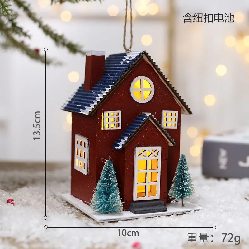 christmas led light wooden house luminous luxury bungalow christmas de