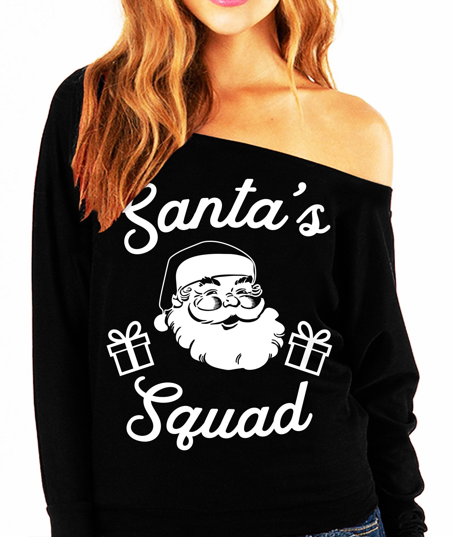 SANTA'S SQUAD Christmas Slouchy Sweatshirt - Pick