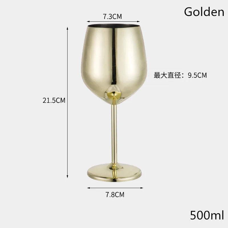 Stainless Steel Wine Glass Cocktail Goblet Red Wine Martini