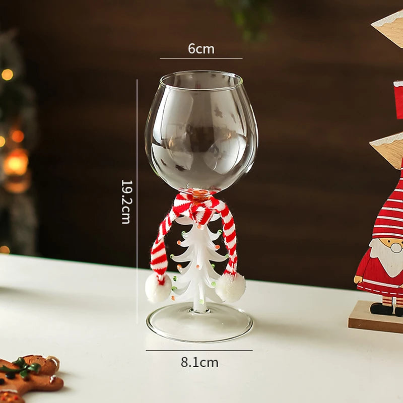 Christmas Tree Wine Glass Goblet Christmas Cocktail Glasses