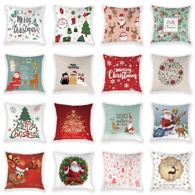 Christmas Decorations 2020 New Year Decor 45X45Cm Pillows Cover Christmas Decor for Home Santa Merry Christmas Gift Xmas Navidad