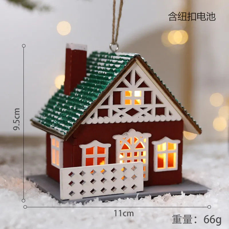 christmas led light wooden house luminous luxury bungalow christmas de