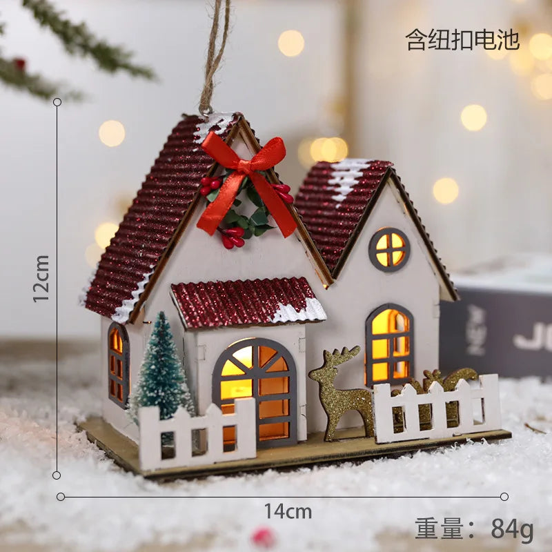 christmas led light wooden house luminous luxury bungalow christmas de