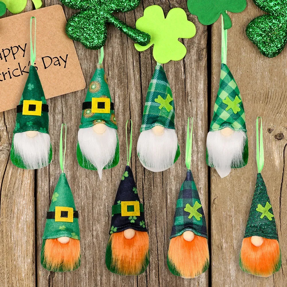 22 Styles St Patrick's Day Decorations Plush Gnome Green Faceless Doll Irish Day Party Decor Saint Patrick Ornaments Irish Gifts