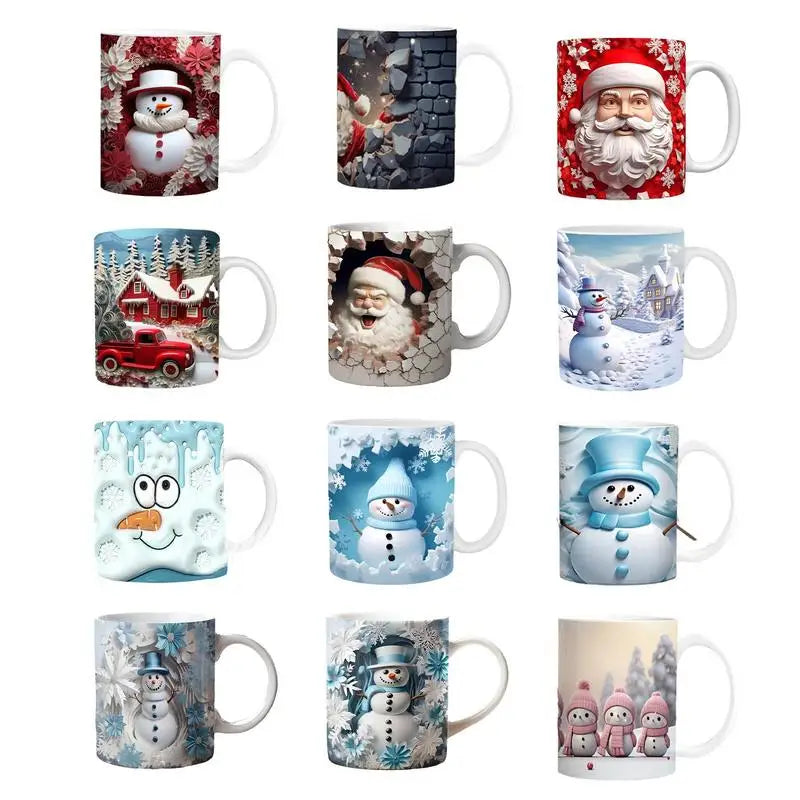 2023 Coffee Mug Christmas Ceramic Travel Tea Mug 350ml Modern Coffee Mugs With Handle For Whiskey Wine Water Beer Soup Mug