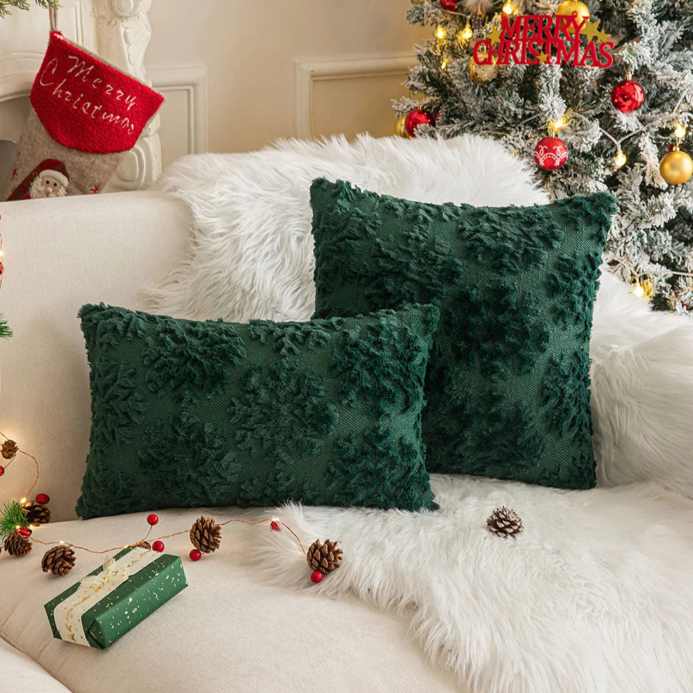 christmas decorative pillow cover 45x45cm plush cushion cover