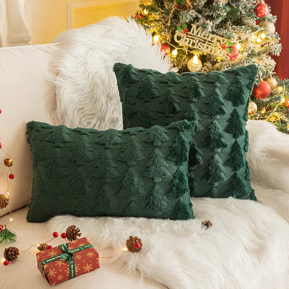 christmas decorative pillow cover 45x45cm plush cushion cover