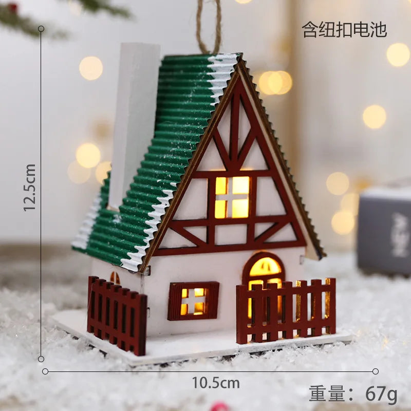 christmas led light wooden house luminous luxury bungalow christmas de