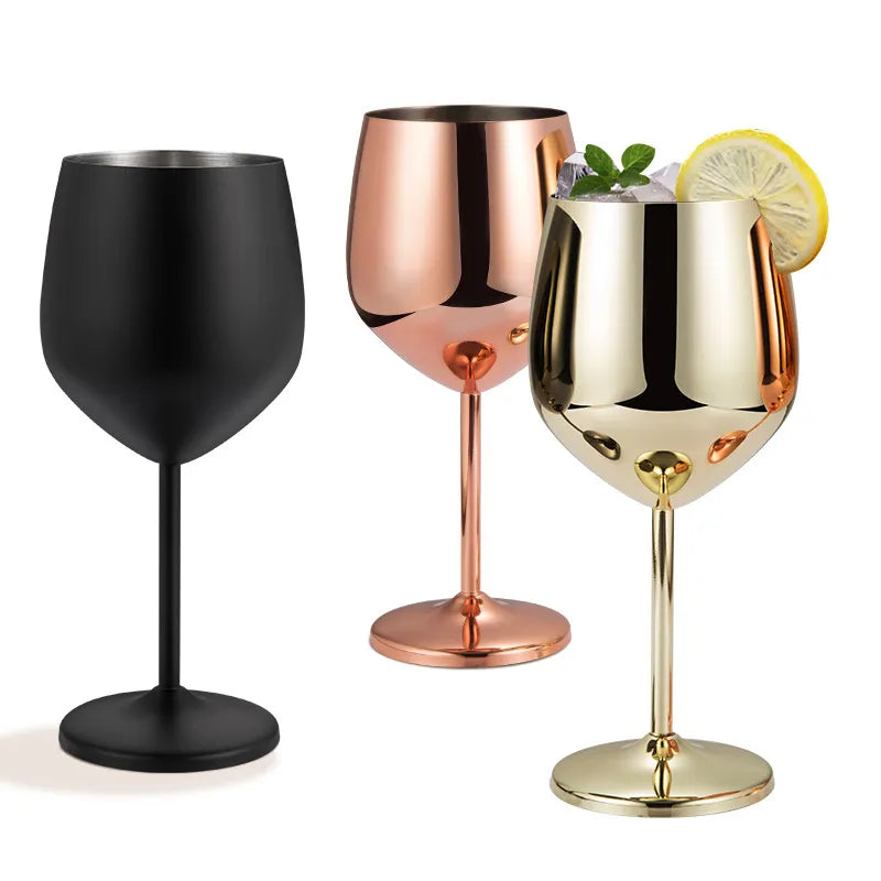 Stainless Steel Wine Glass Cocktail Goblet Red Wine Martini