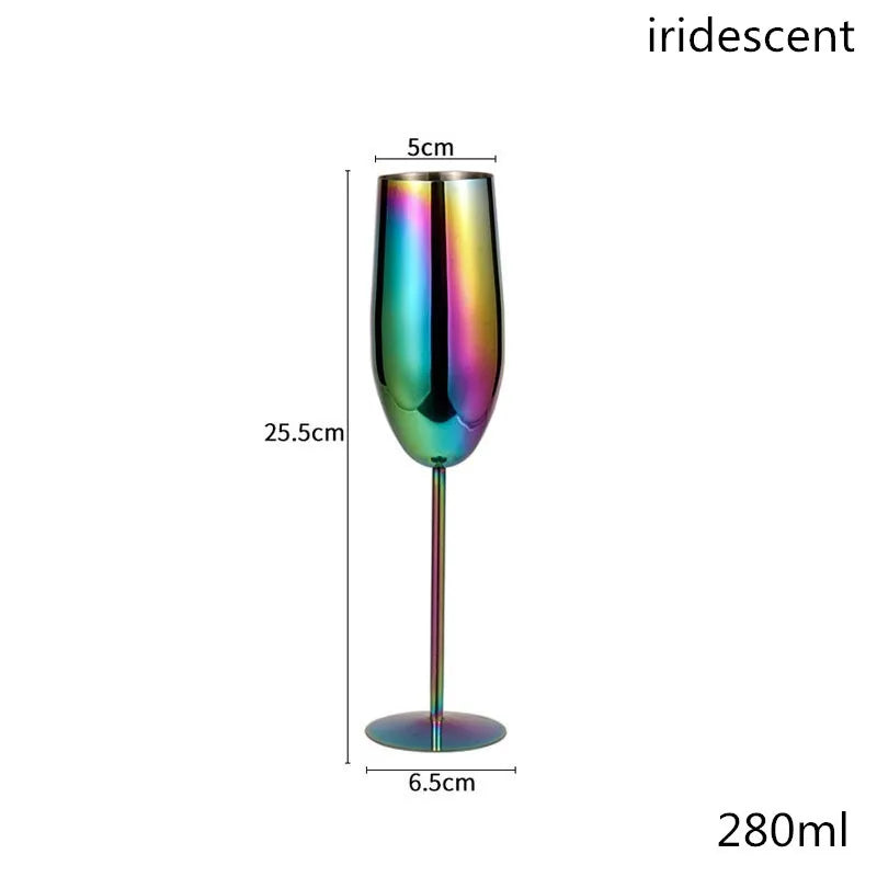 Stainless Steel Wine Glass Cocktail Goblet Red Wine Martini