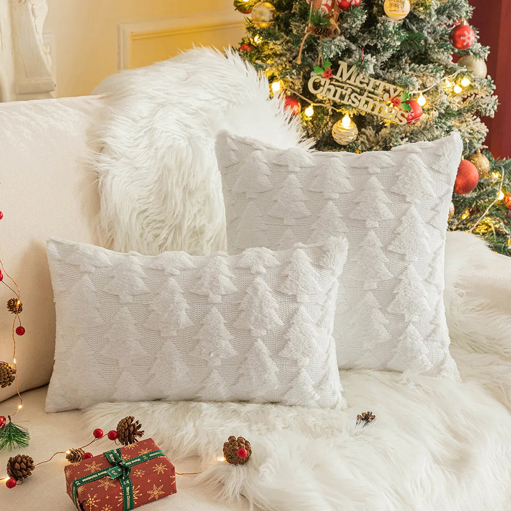 christmas decorative pillow cover 45x45cm plush cushion cover