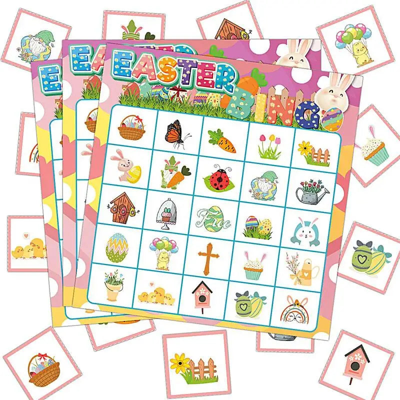 Bingo Game for Kids Easter Bingo Gifts Family Game Set Board Game Indoor Family Activities Christian Sunday Church Vacation